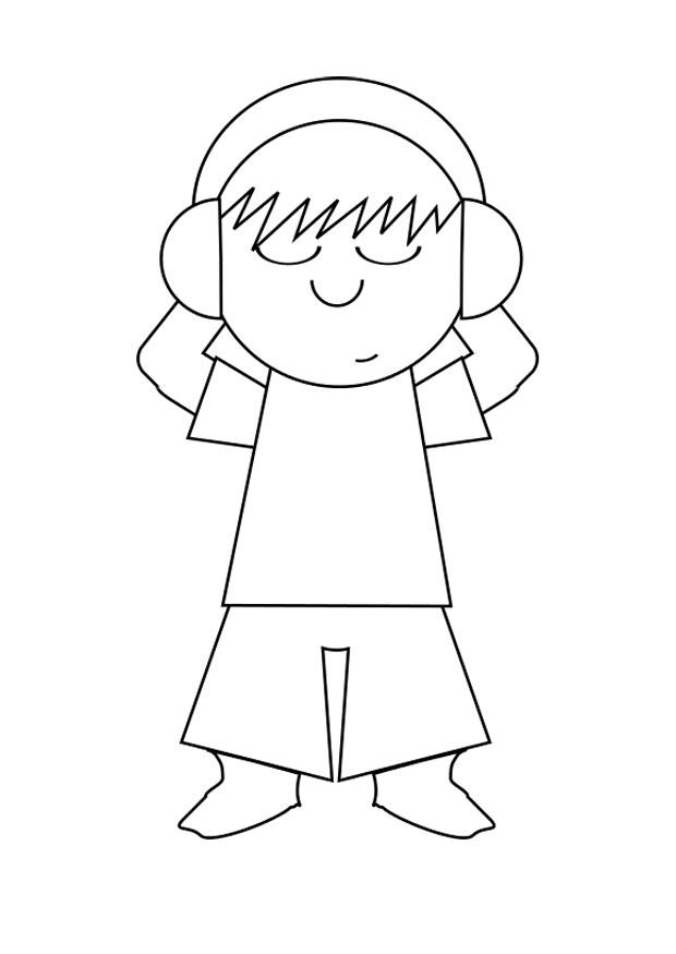 Coloriage A©couter de la musique