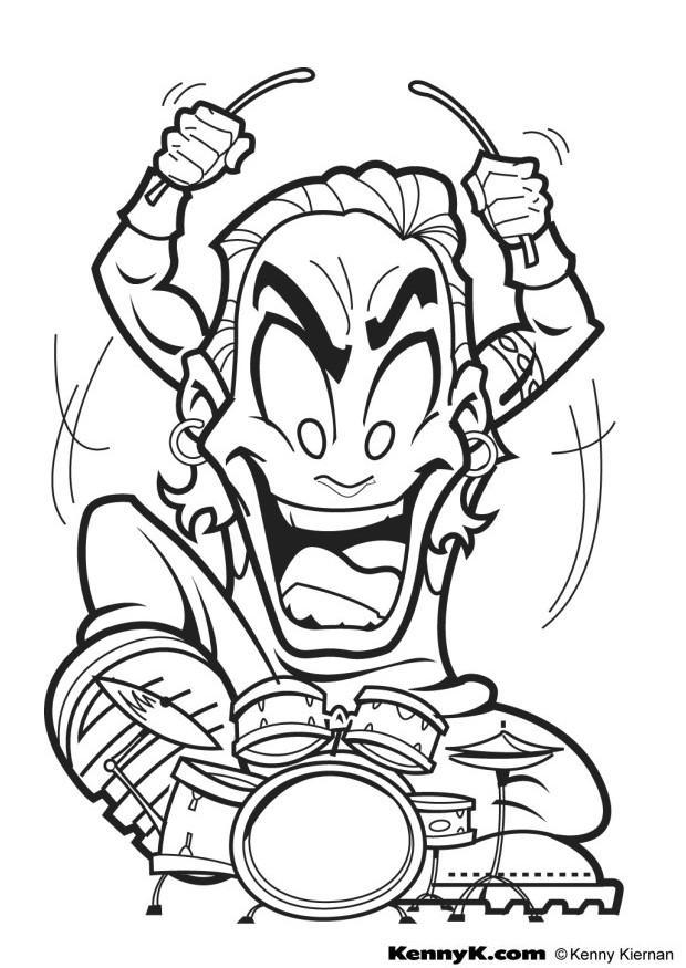 Coloriage batteur de mA©tal