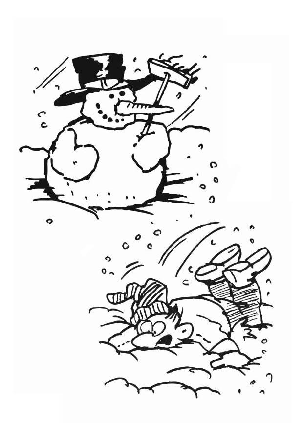 Coloriage bonhomme de neige