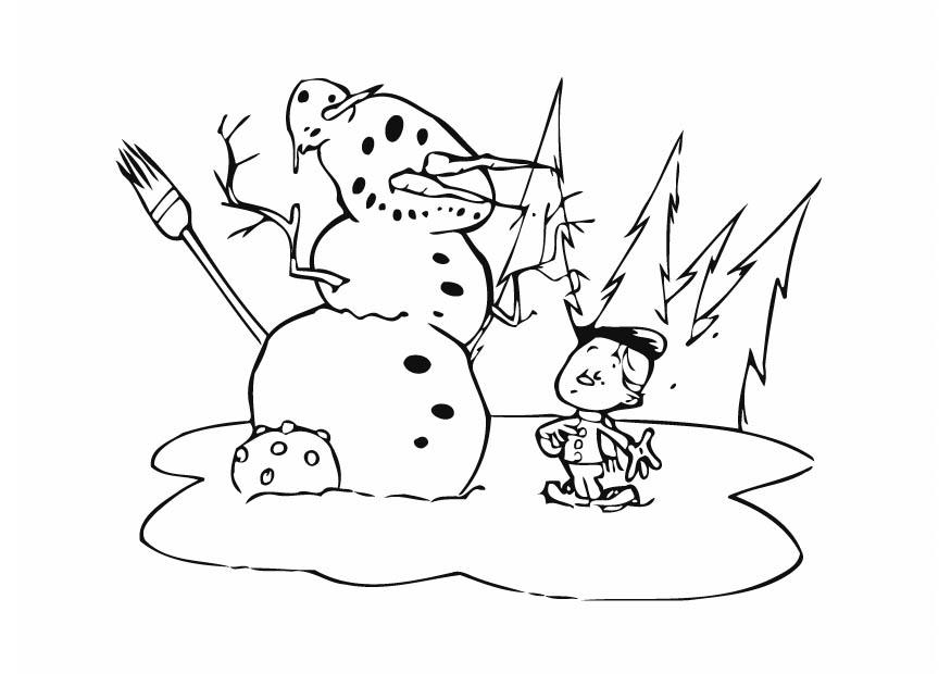 Coloriage bonhomme de neige