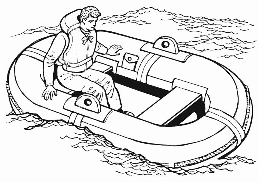 Coloriage canot de sauvetage