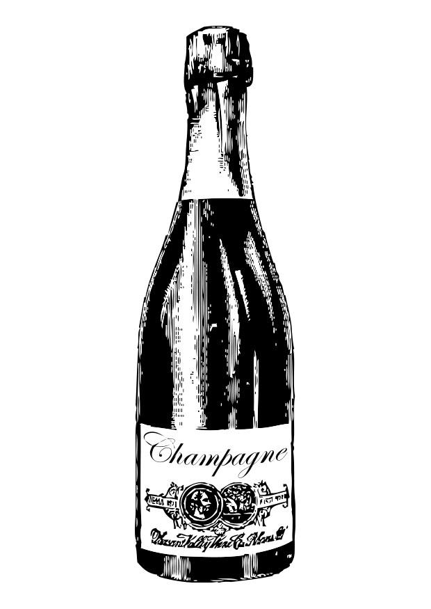 Coloriage champagne