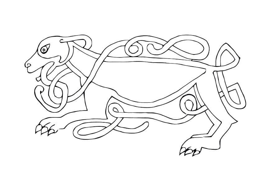 Coloriage chien celtique