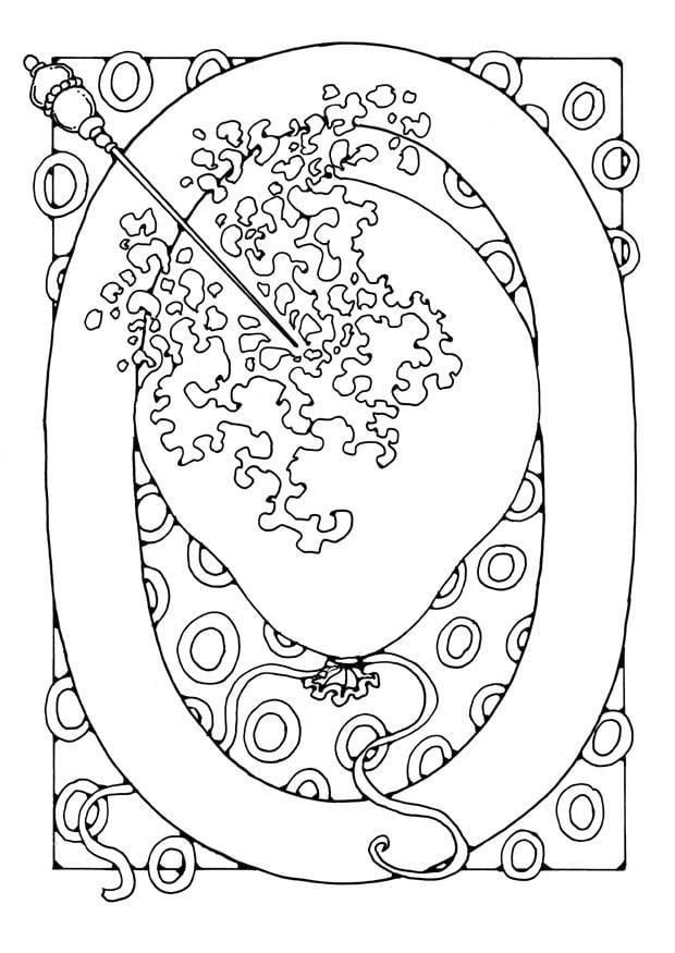 Coloriage chiffre - 0