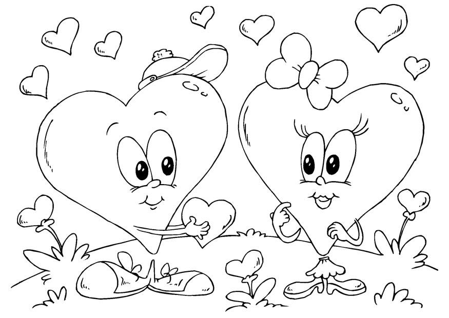 Coloriage coeurs saint-valentin