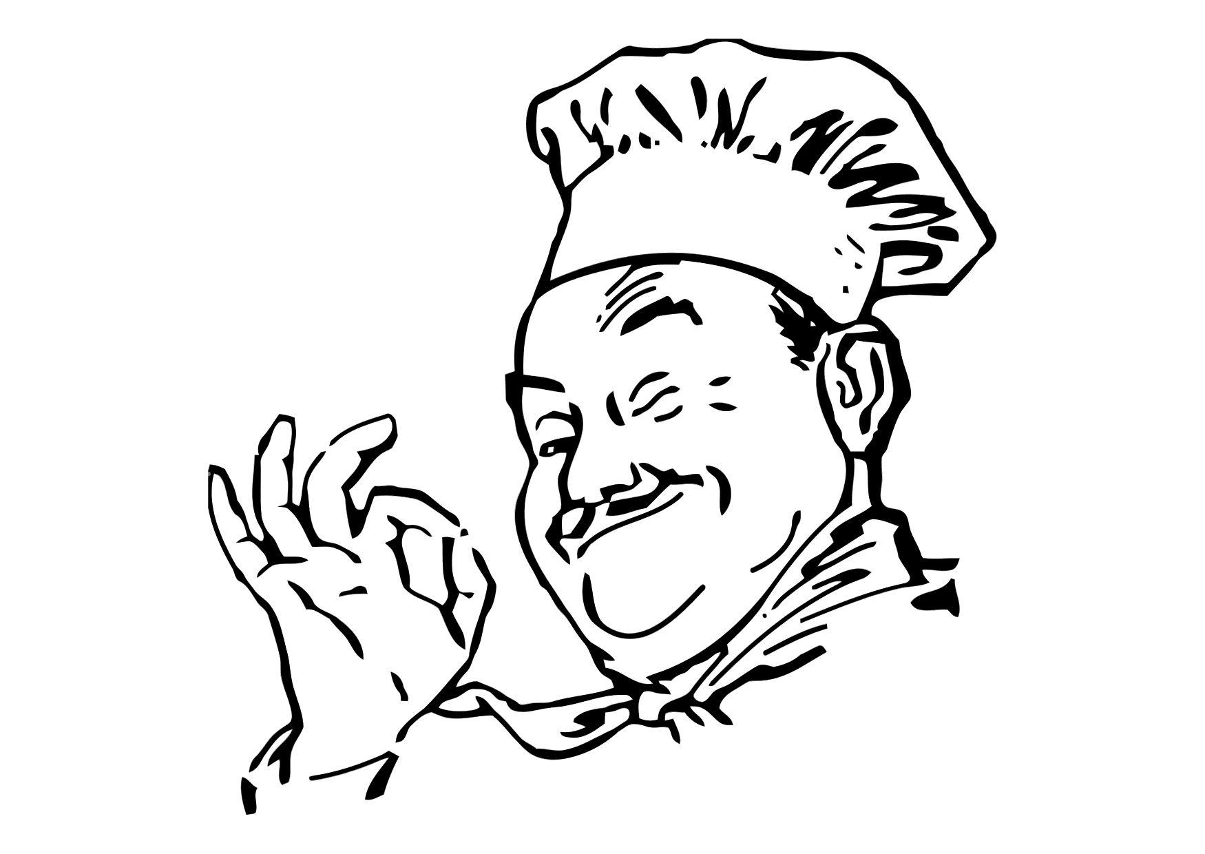 Coloriage cuisinier