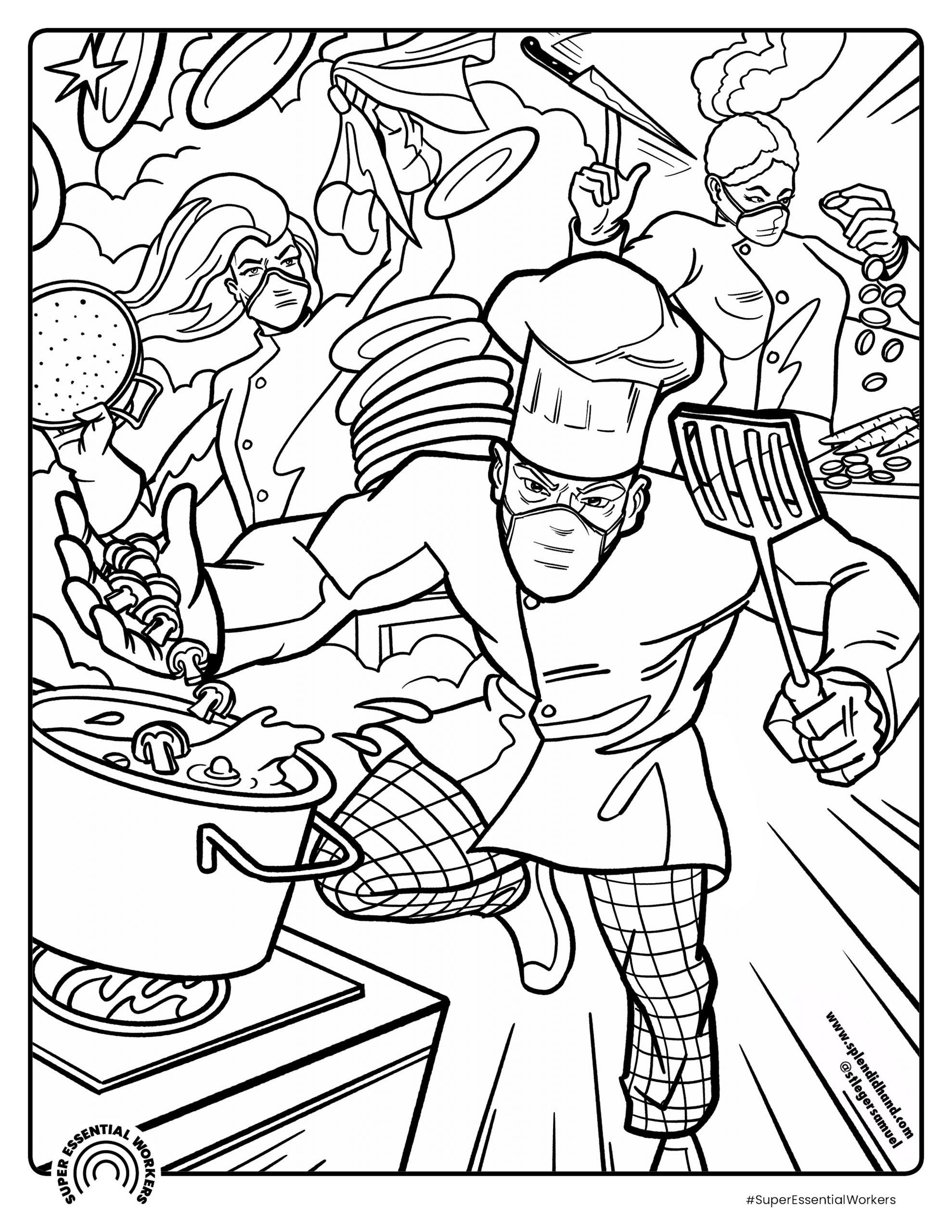 Coloriage cuisinier