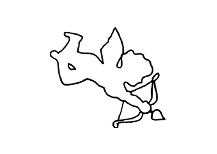 Coloriage cupidon A§ valentin