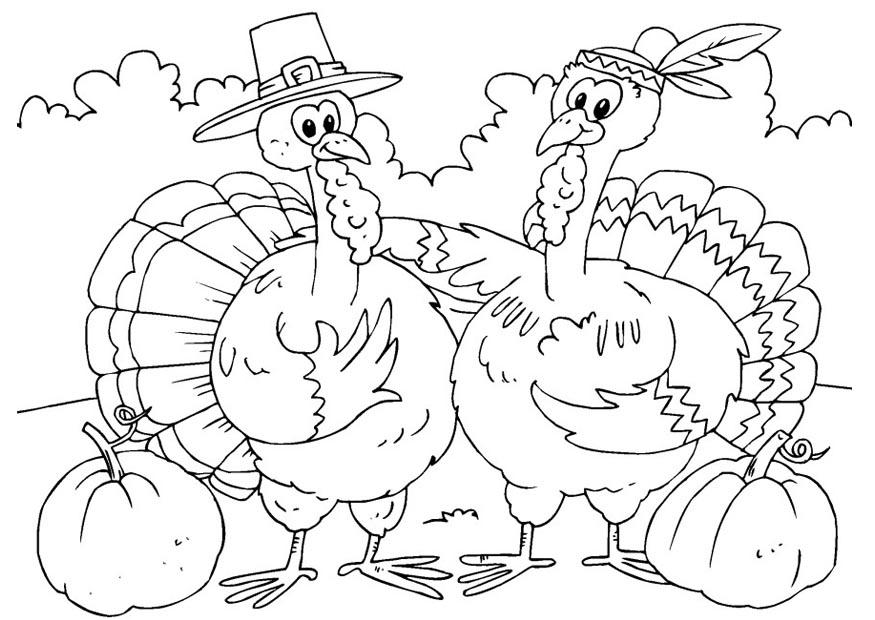 Coloriage dindes
