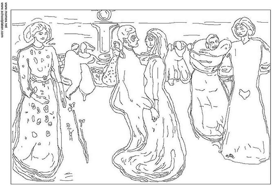 Coloriage edvard munch