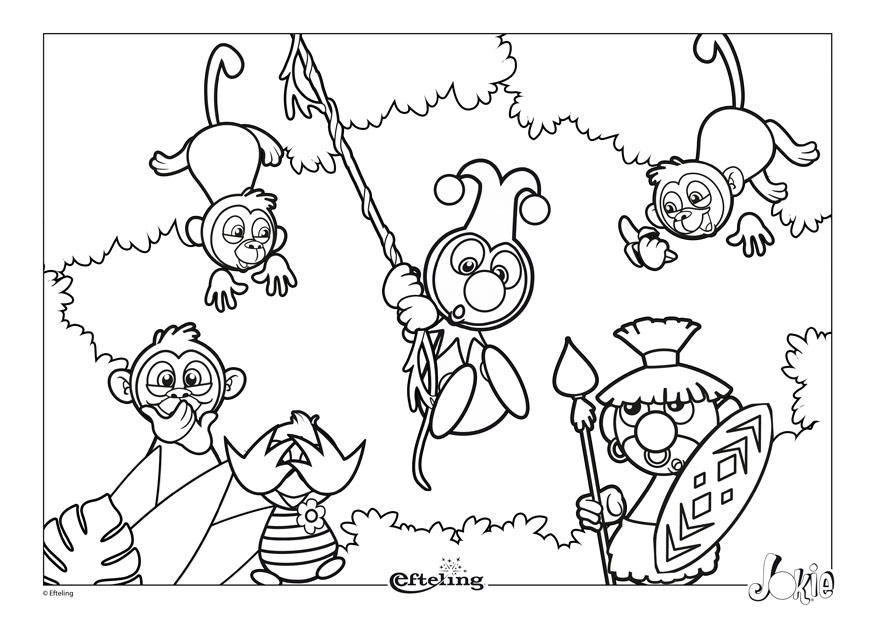 Coloriage efteling - afrique