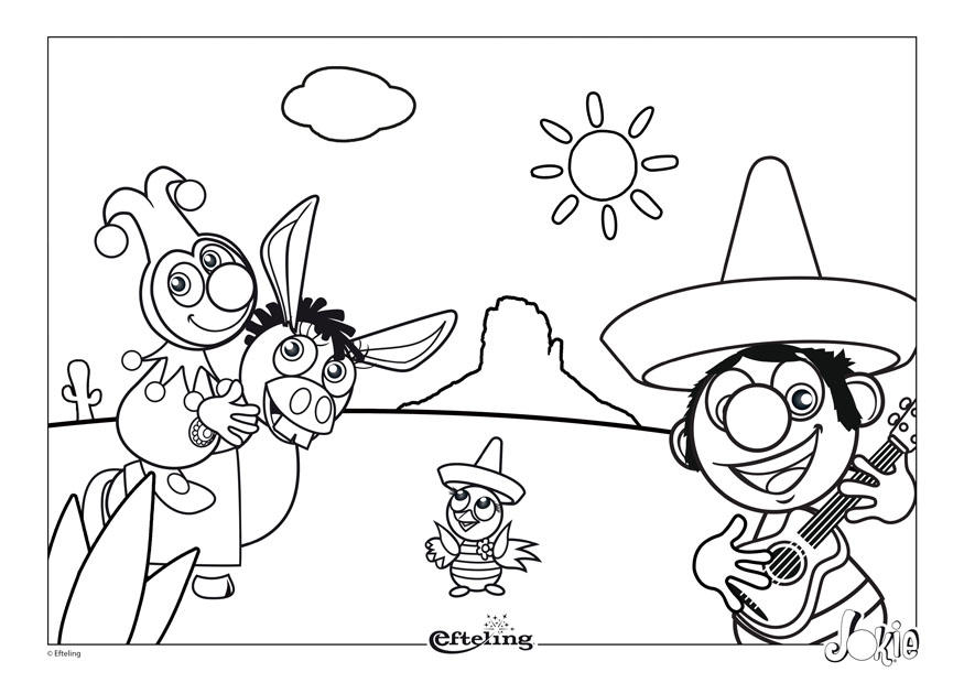 Coloriage efteling - mexique