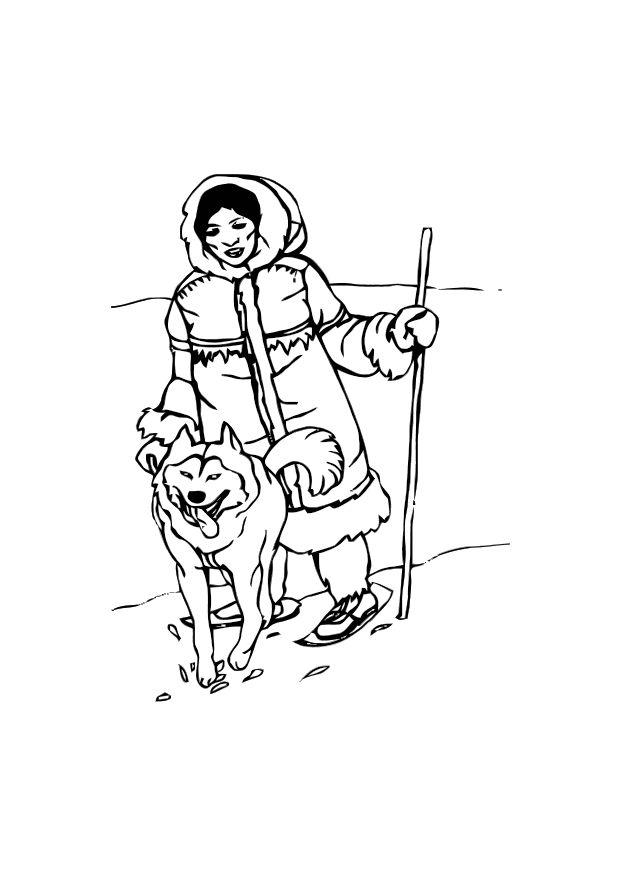 Coloriage  esquimau