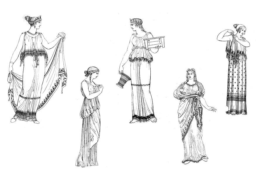 Coloriage femme grA¨cque