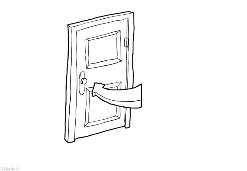 Coloriage fermer la porte - A©conomie dA©nergie