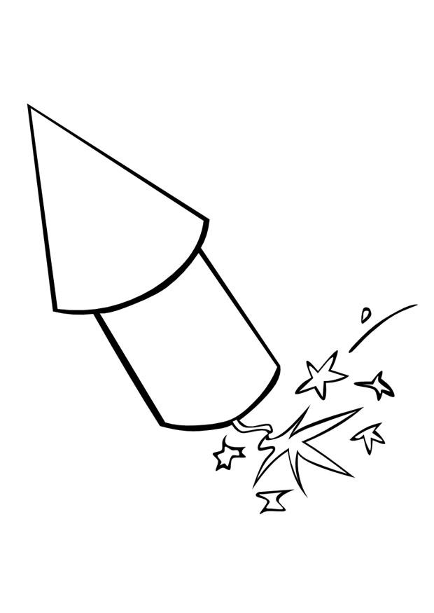 Coloriage feu dartifice