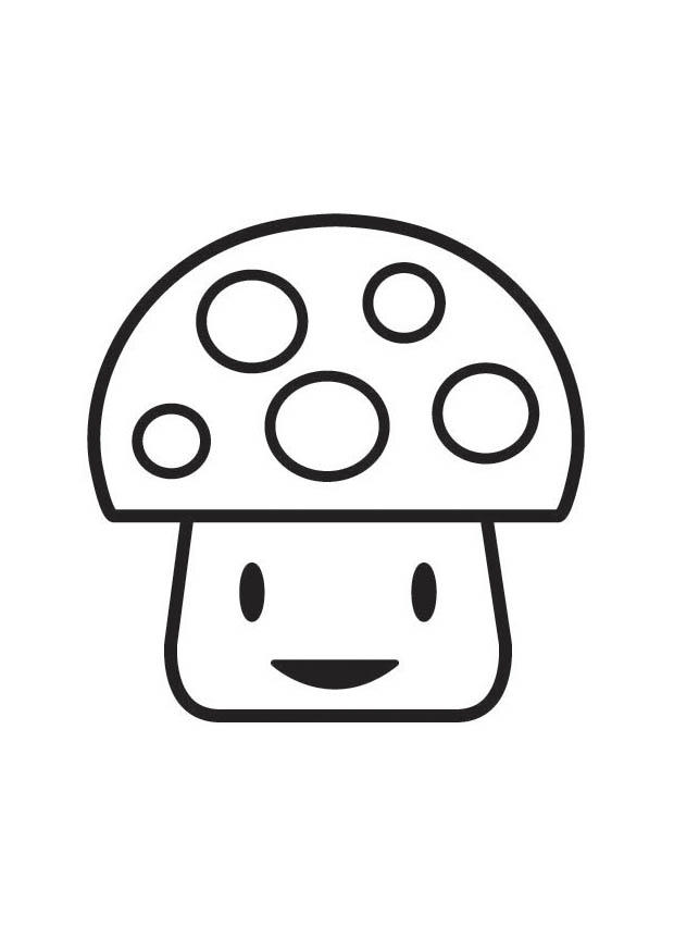 Coloriage figurine en champignon