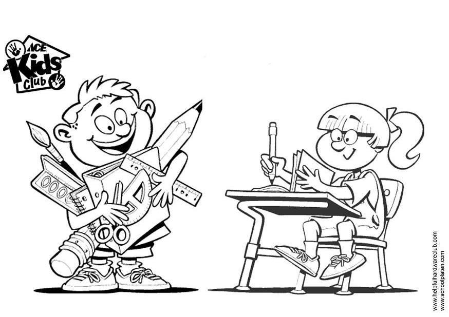 Coloriage fille et garA§on