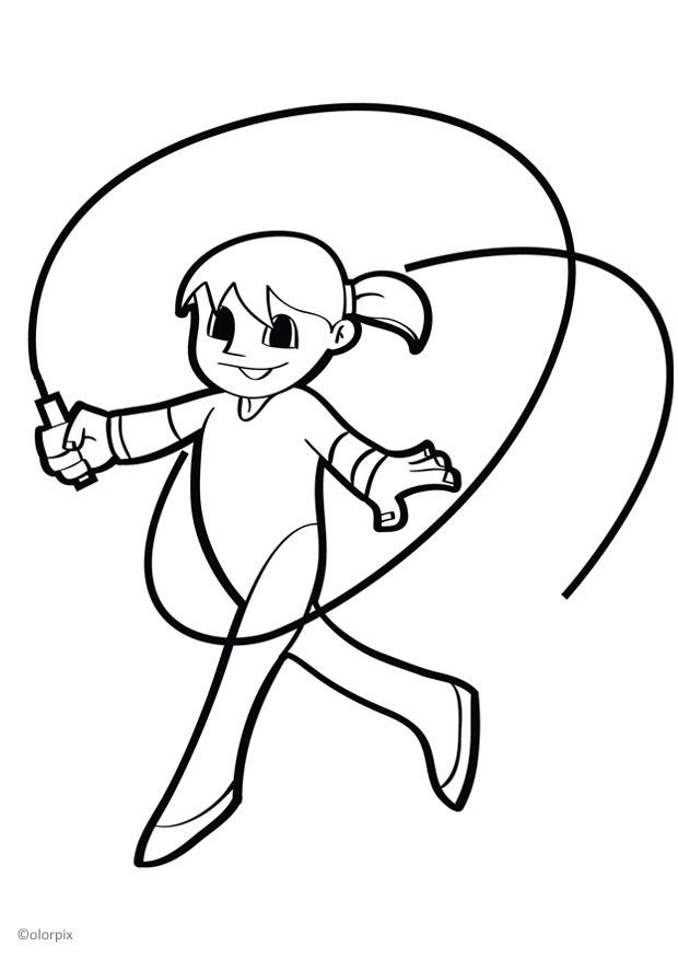 Coloriage gymnaste