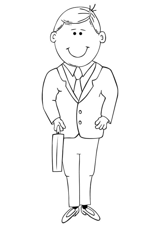 Coloriage homme daffaires