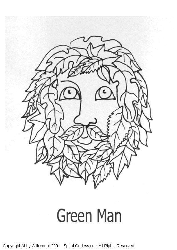 Coloriage homme vert