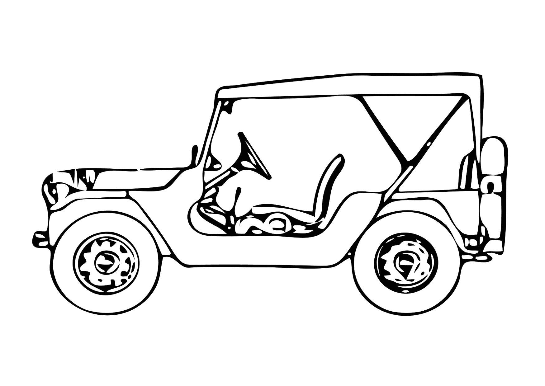 Coloriage jeep
