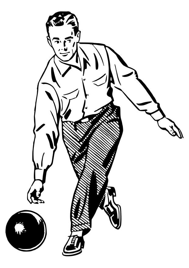 Coloriage jouer au bowling