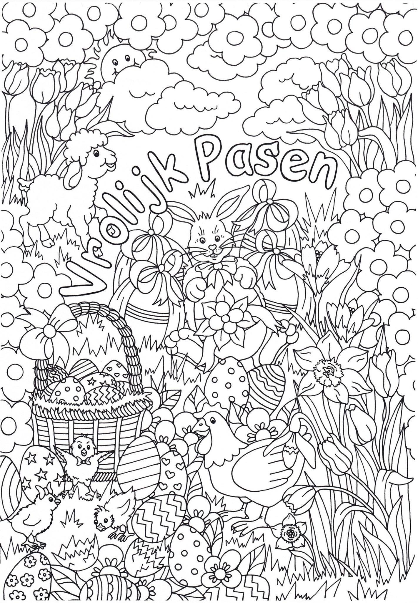 Coloriage joyeuses pA¢ques