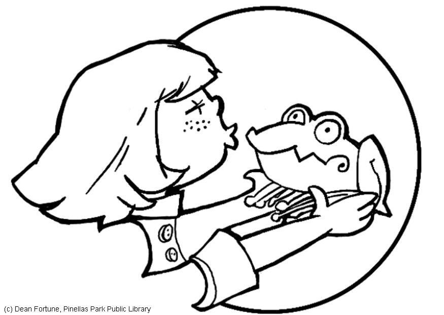 Coloriage la princesse et la grenouille