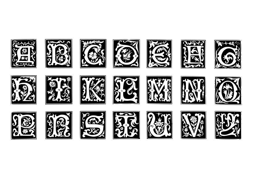Coloriage lettre dA©coratives