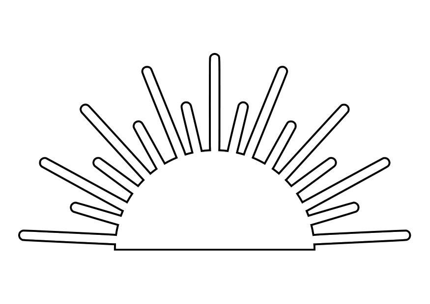 Coloriage lever du soleil
