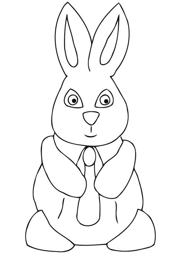 Coloriage liA¨vre de pA¢ques