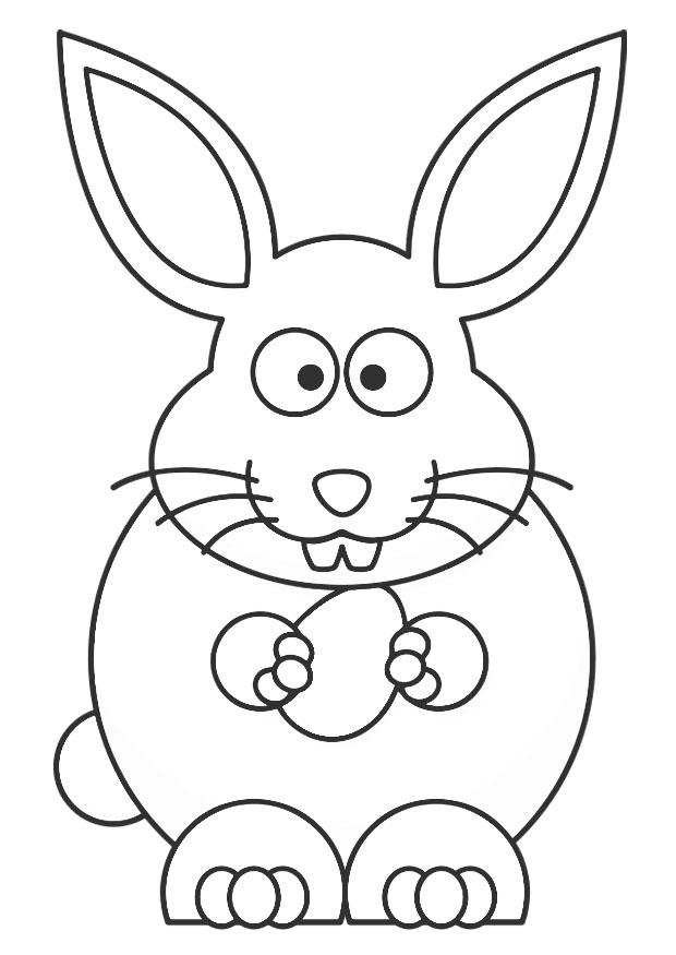 Coloriage liA¨vre de pA¢ques