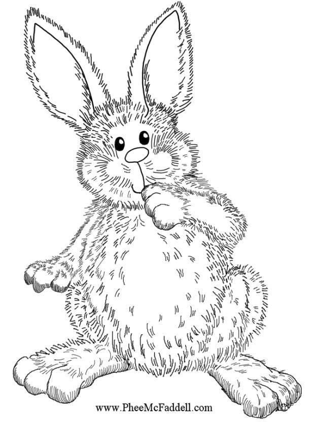 Coloriage liA¨vre de pA¢ques