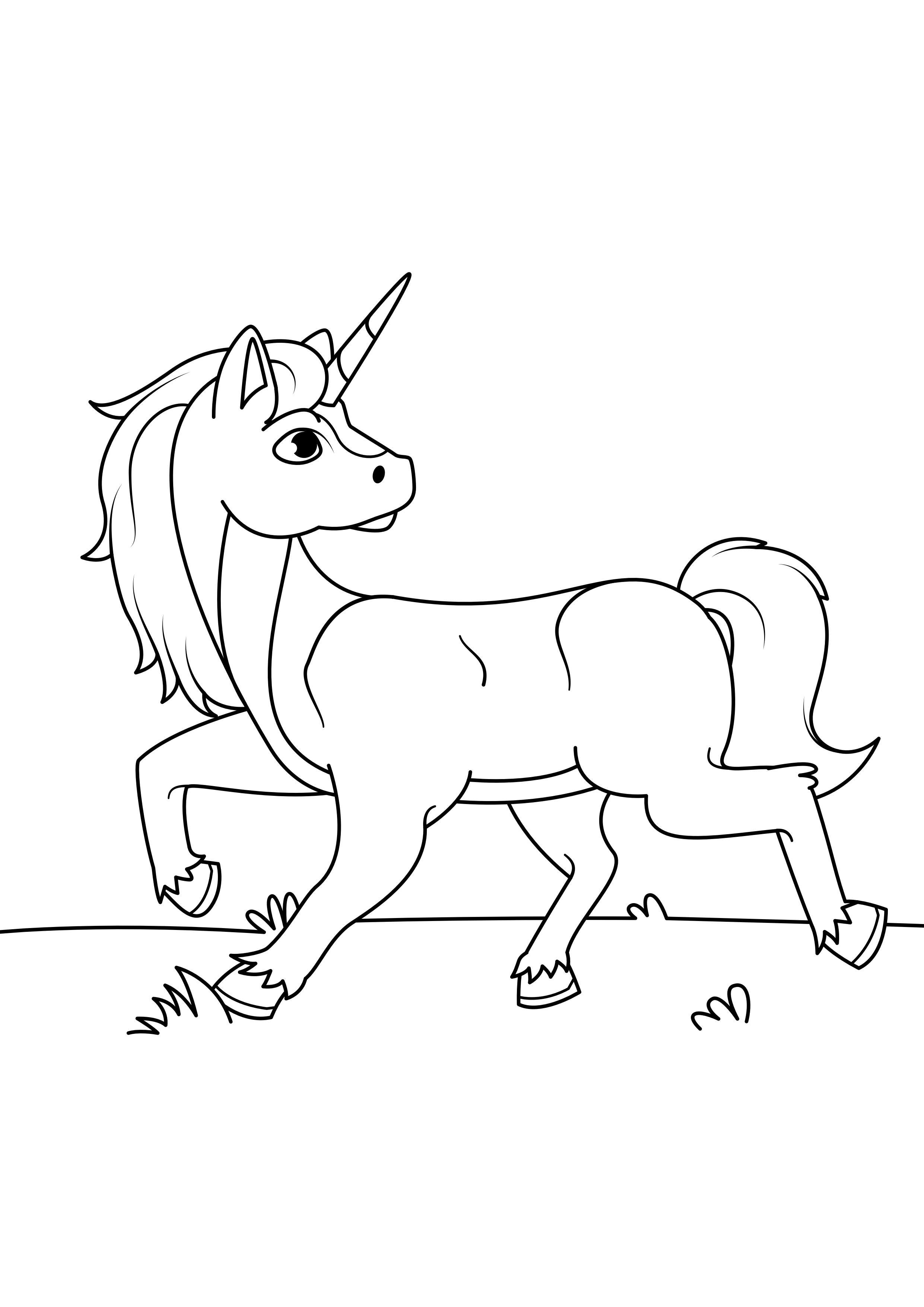 Coloriage licorne