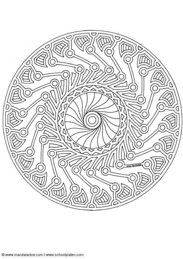 Coloriage mandalad1