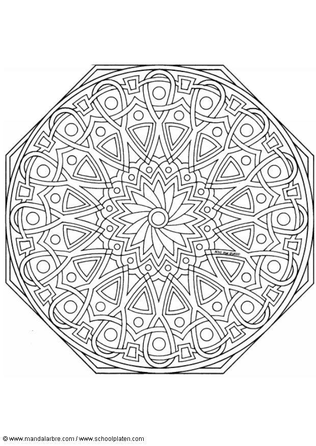 Coloriage mandalad8