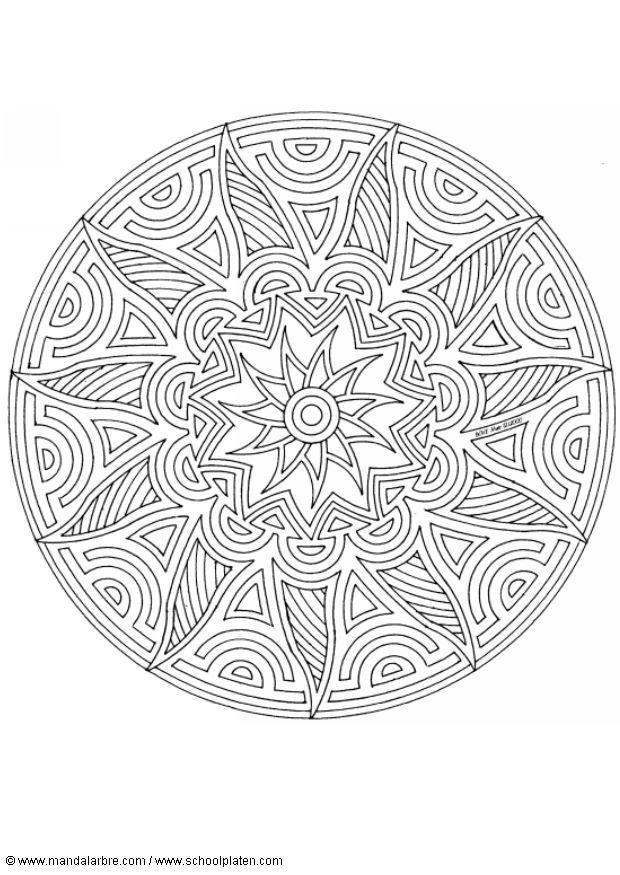 Coloriage mandalaf3