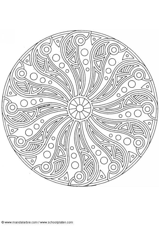 Coloriage mandalaf4
