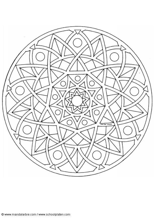 Coloriage mandalaq6