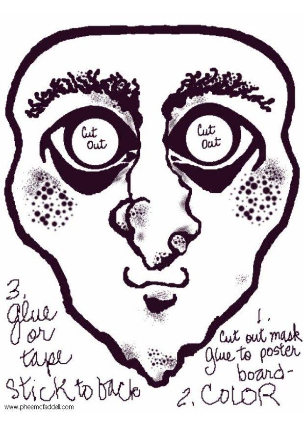 Coloriage masque de halloween