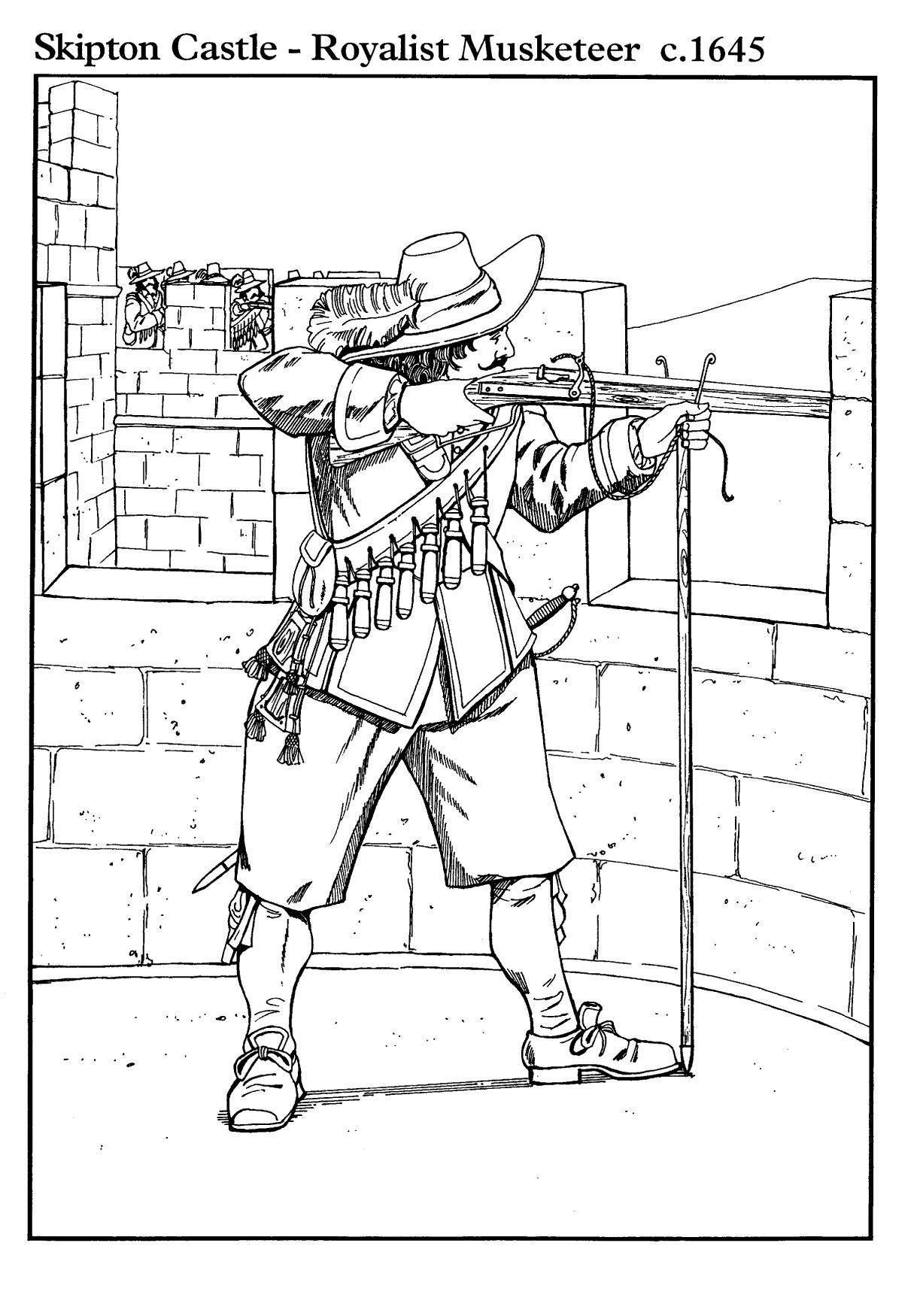 Coloriage mousquetaire 1645