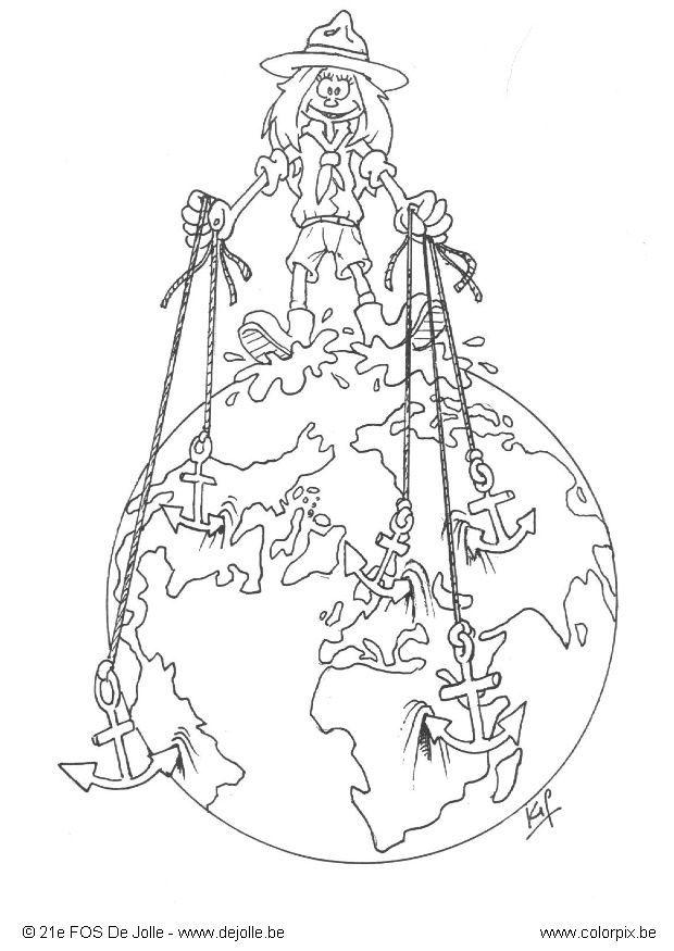 Coloriage mouvement mondial