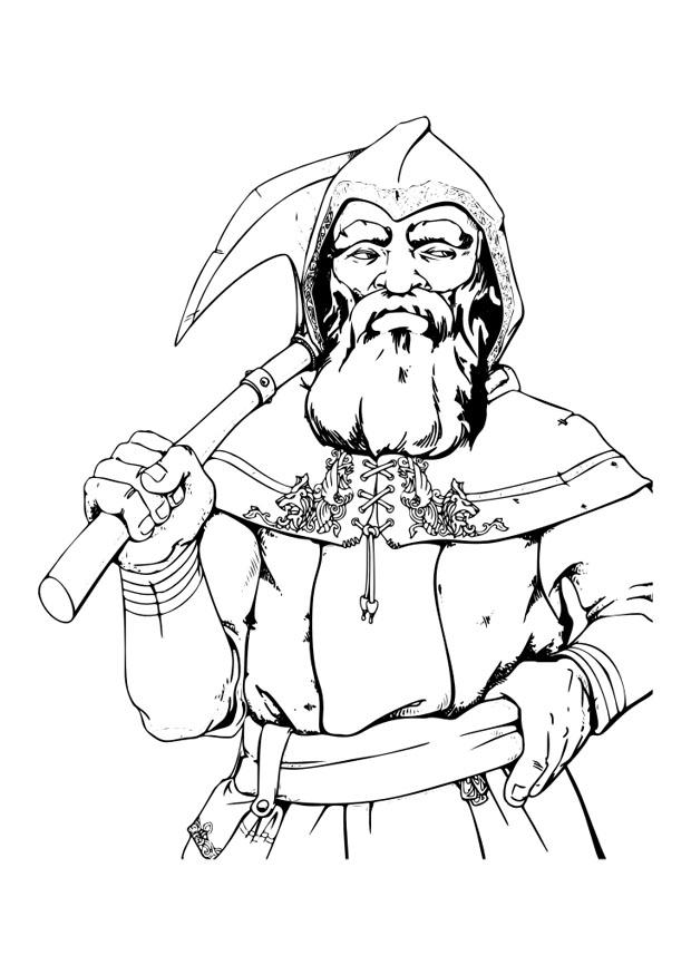 Coloriage nain - nain