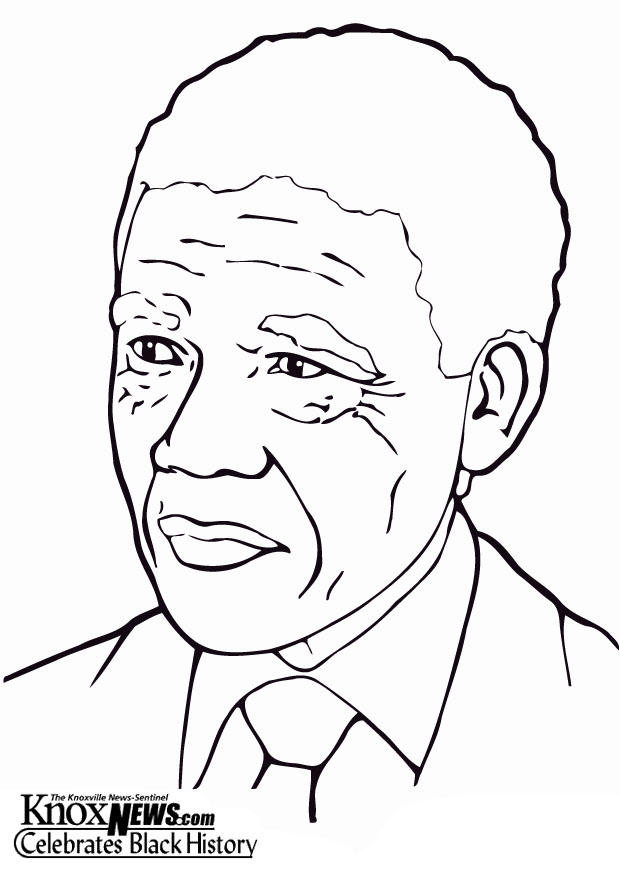 Coloriage nelson mandela