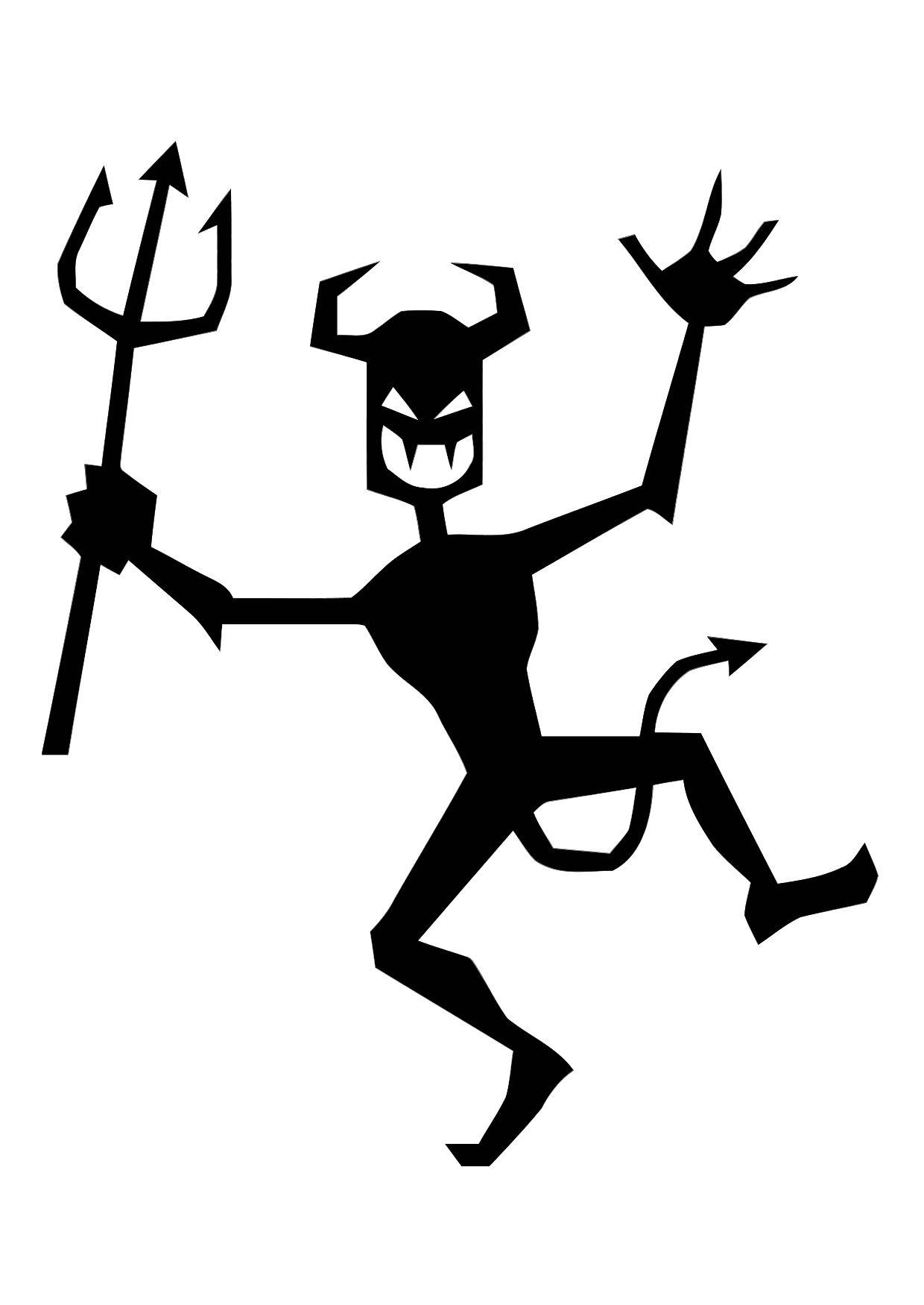 Coloriage petit diable dansant
