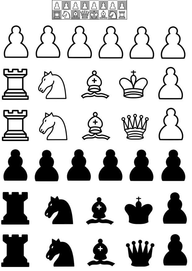 Coloriage piA¨ces  dA©checs 