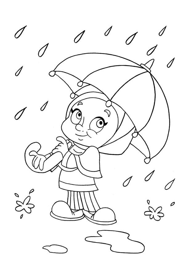 Coloriage pluie