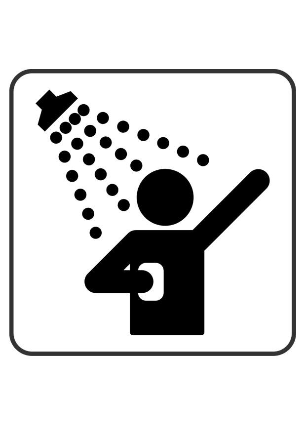 Coloriage prendre une douche