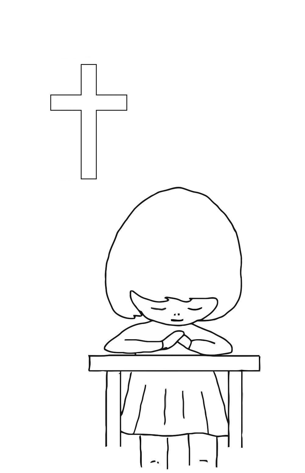 Coloriage prier